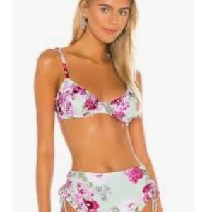 For Love & Lemons “SPRING GARDEN”High waisted Bikini set size SMALL
